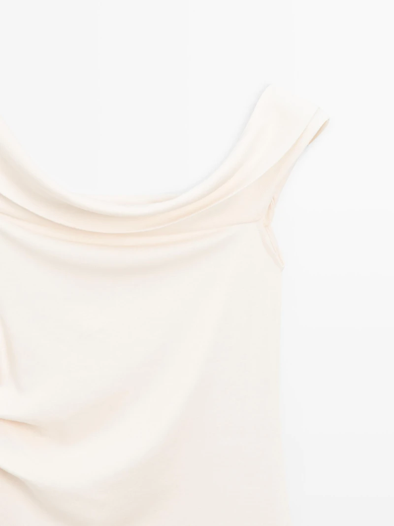 Draped top with knot detail