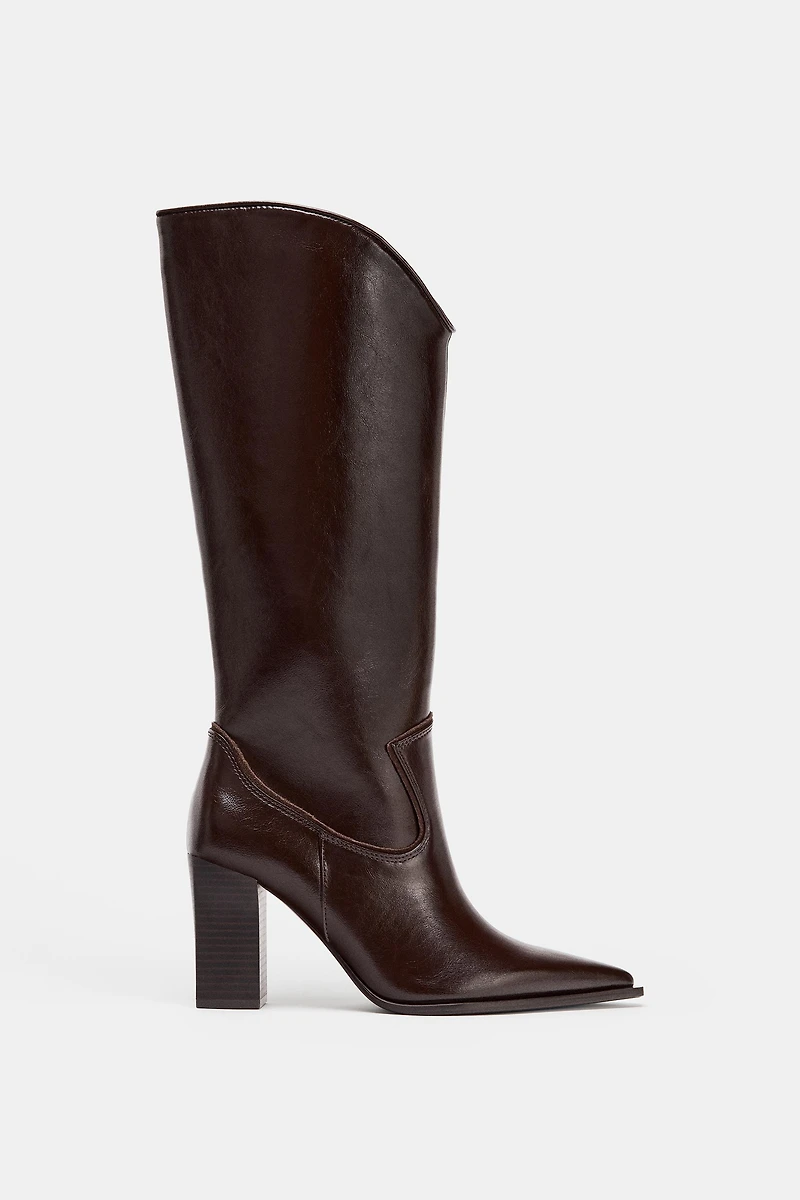 ASYMMETRIC SHAFT COWBOY BOOTS