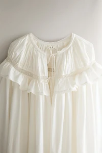 COTTON LACE ROBE