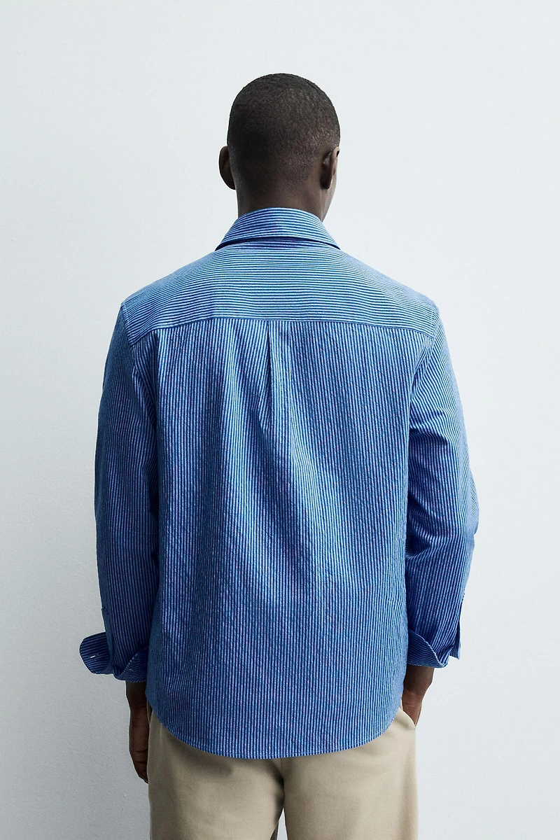 STRIPED WASHED SHIRT