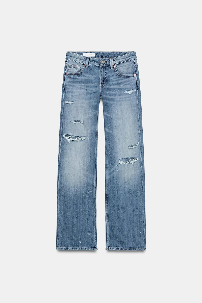 TRF LOW RISE WIDE LEG JEANS