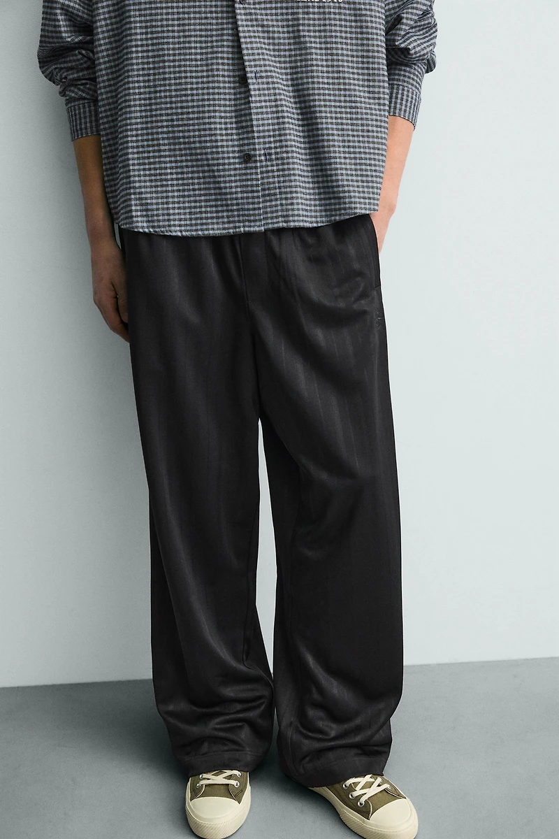 STRIPED JACQUARD JOGGER PANTS