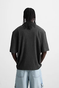 WRINKLED EFFECT TEXTURED SHIRT