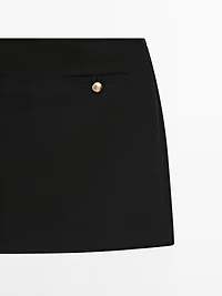 Button-up mini skirt