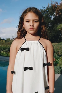 BOW HALTER NECK DRESS