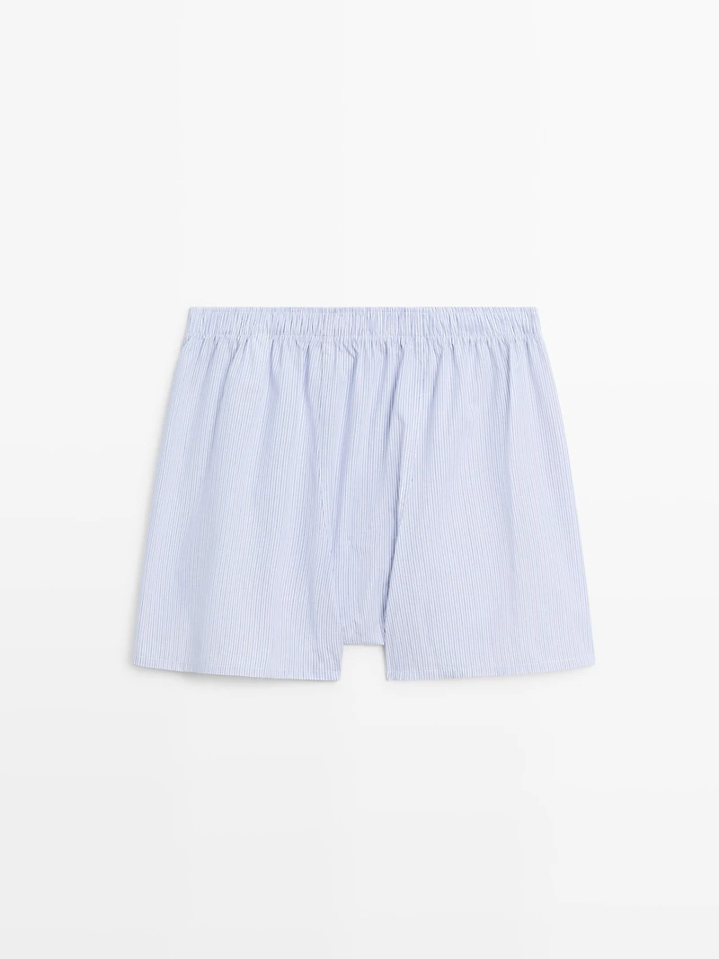 100% cotton striped boxers