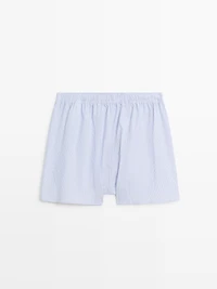 100% cotton striped boxers