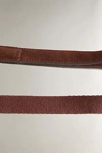 LEATHER PET LEAD WITH CLIP
