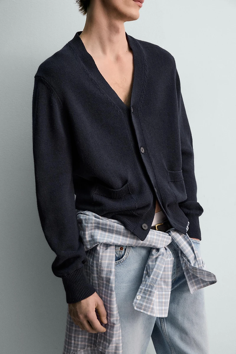 COTTON - LINEN CARDIGAN