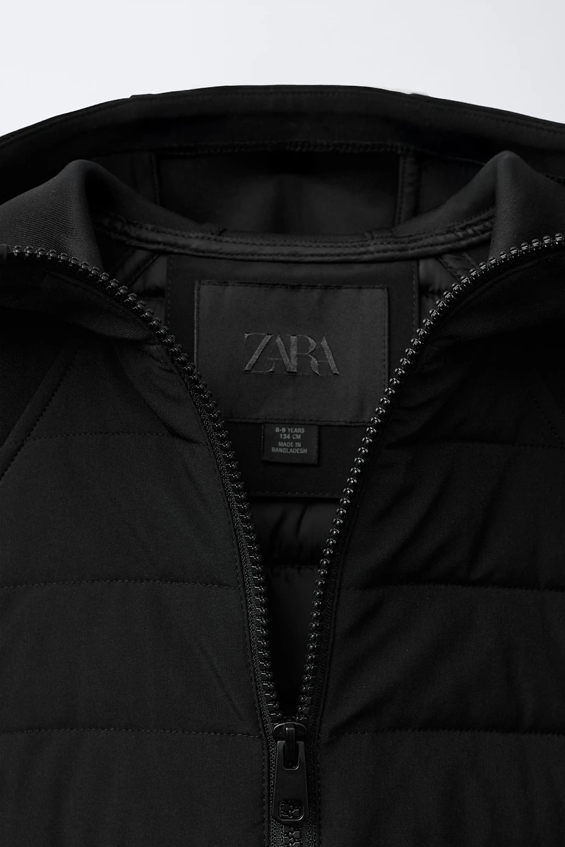 VESTE ULTRALÉGÈRE COMBINÉE EFFET NÉOPRÈNE