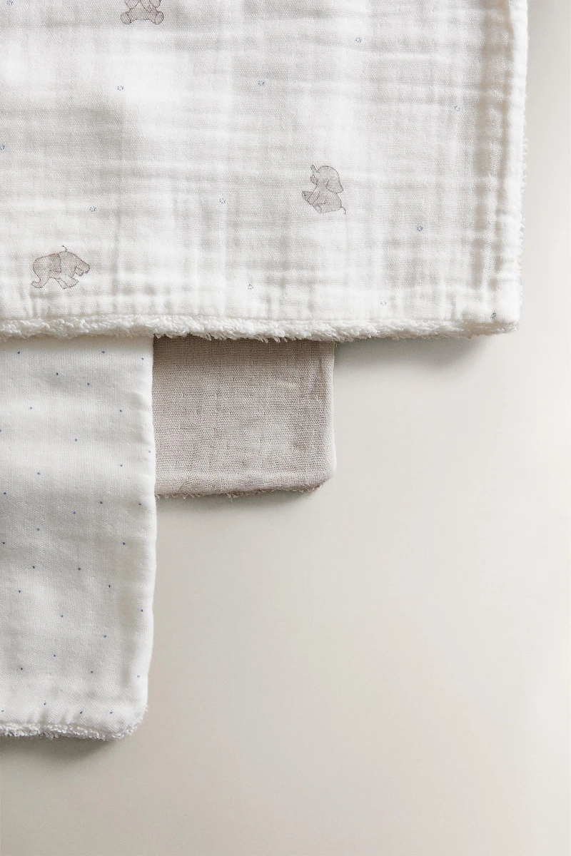 CHILDREN'S MINI ELEPHANT TOWEL (SET OF 3)