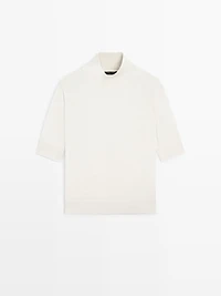 Silk blend knit sweater with back detail - STUDIO