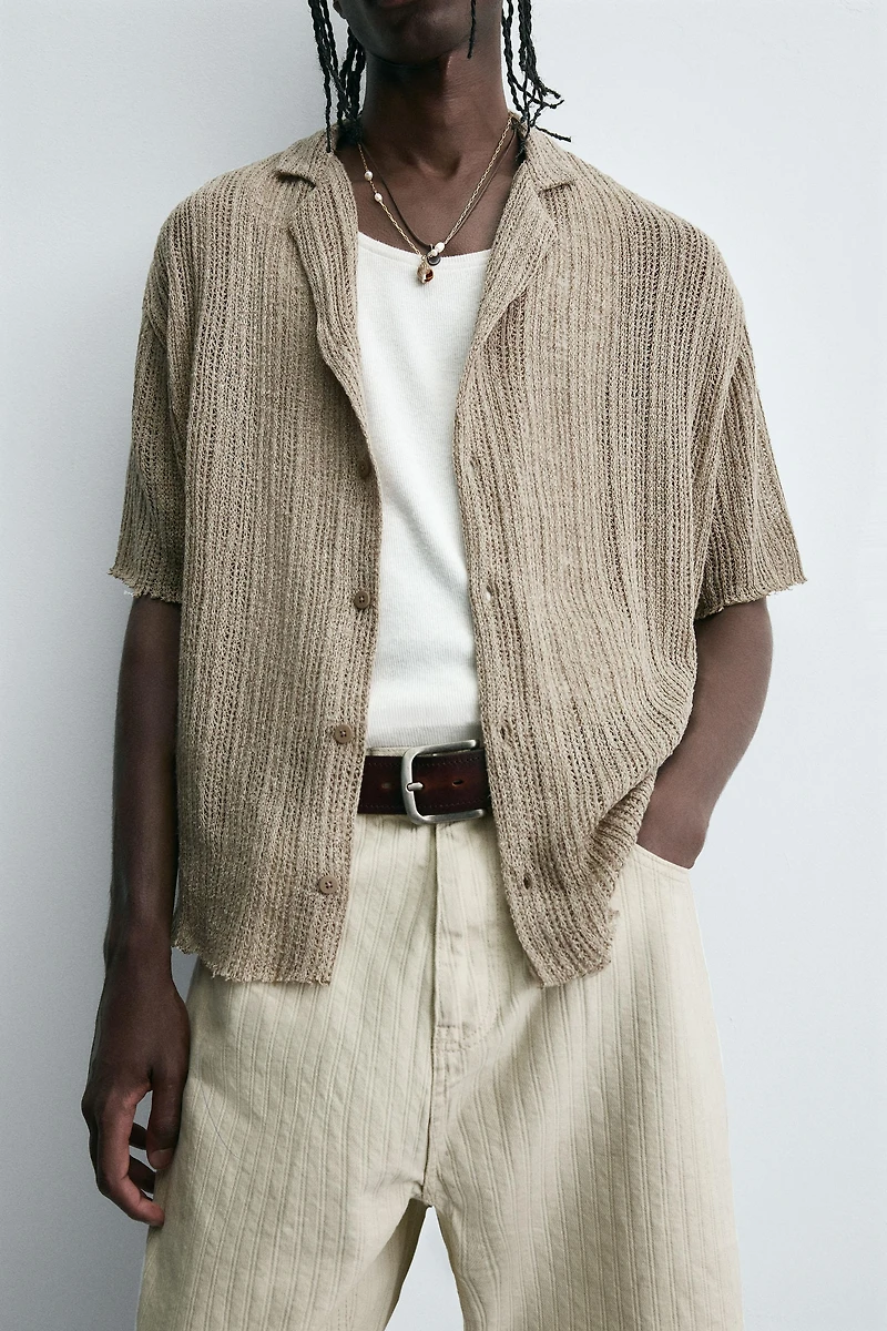 CHEMISE EN MAILLE STRUCTURÉE