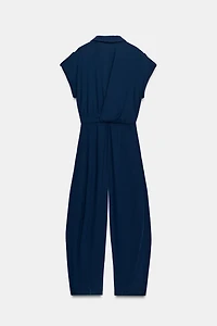 LONG BELTED JUMPSUIT