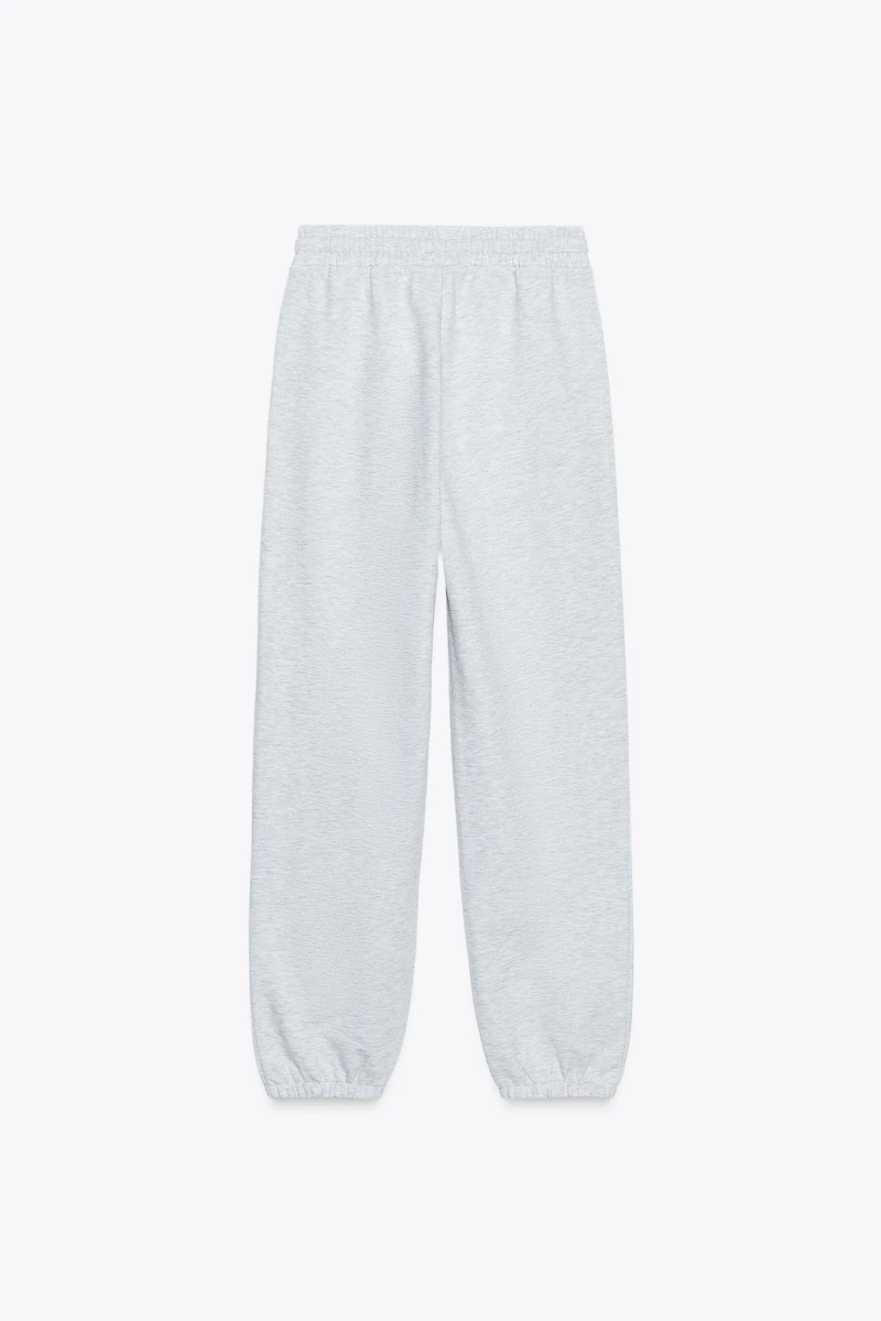 TEXT PRINT COTTON PANTS