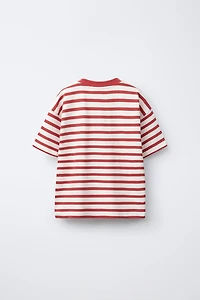 STRIPED PATCH T-SHIRT
