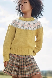 LIMITED EDITION WOOL BLEND GREEK PRINT SWEATER