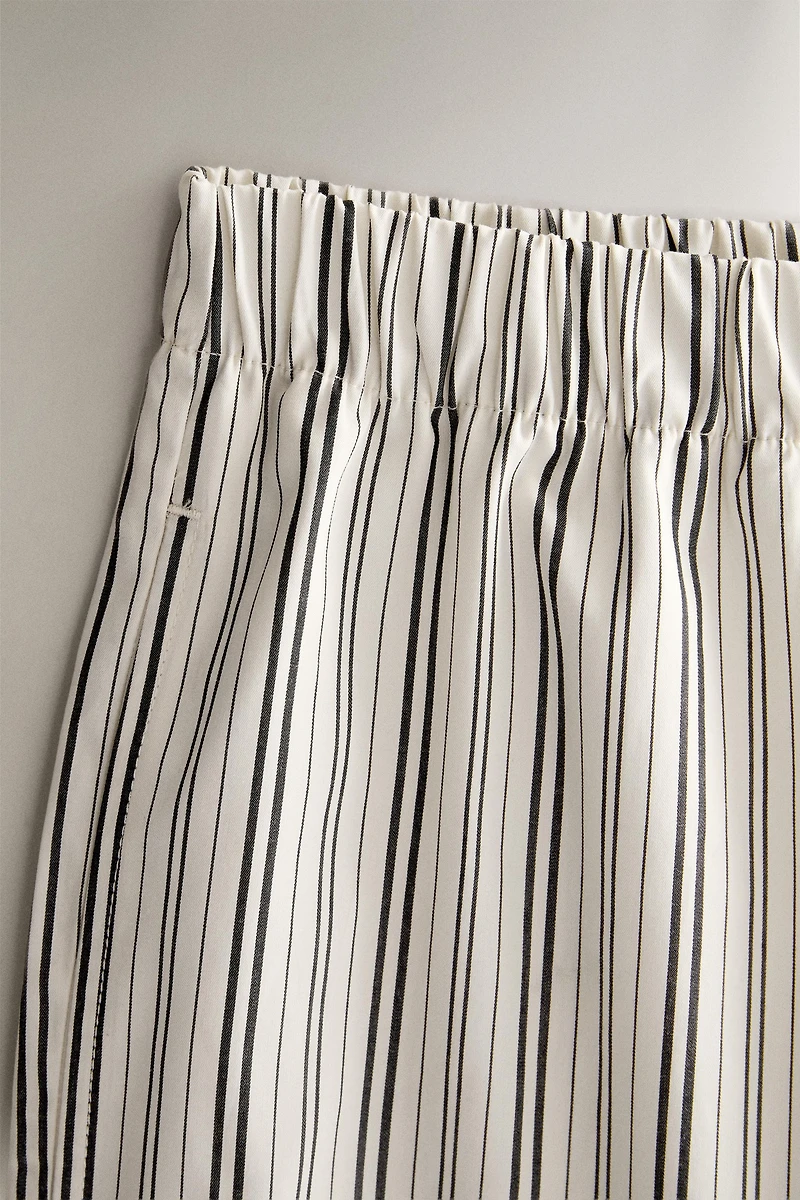 STRIPED COTTON TROUSERS