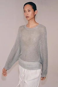 METALLIC THREAD KNIT JUMPER