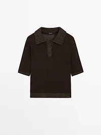 Pull polo col contrastant