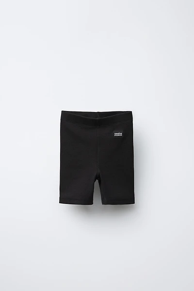 RIB-KNIT BIKE SHORTS