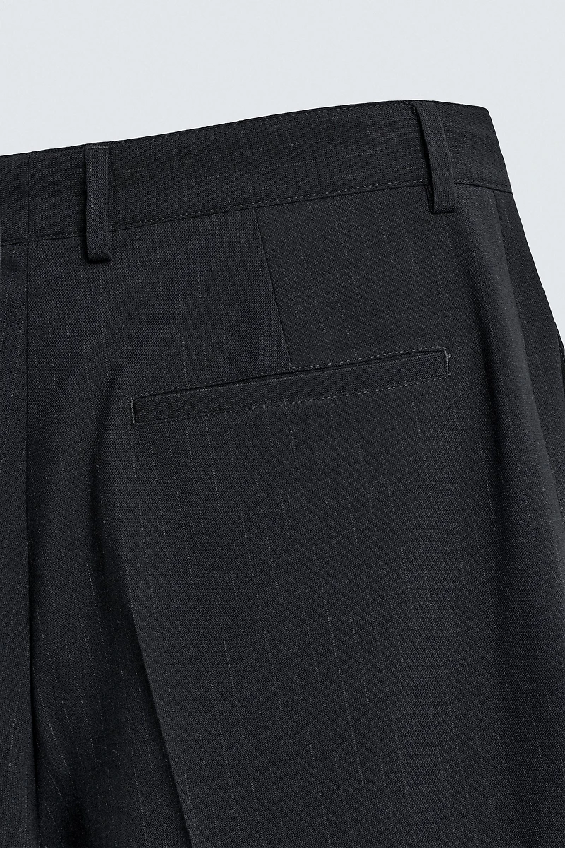 STRIPED SUIT PANTS