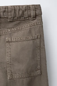 RELAXED BAGGY TWILL PANTS