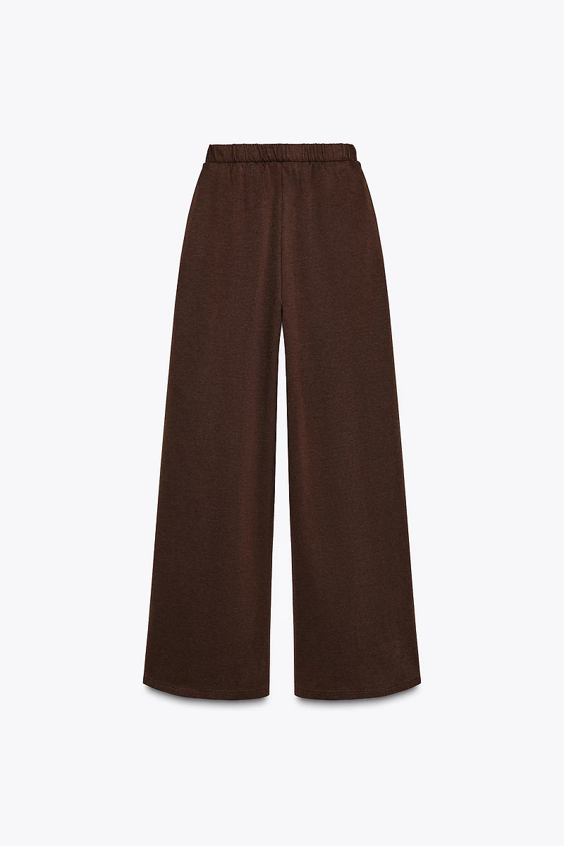 WASHED EFFECT INTERLOCK PANTS
