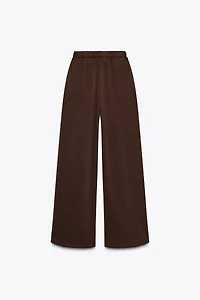 WASHED EFFECT INTERLOCK PANTS
