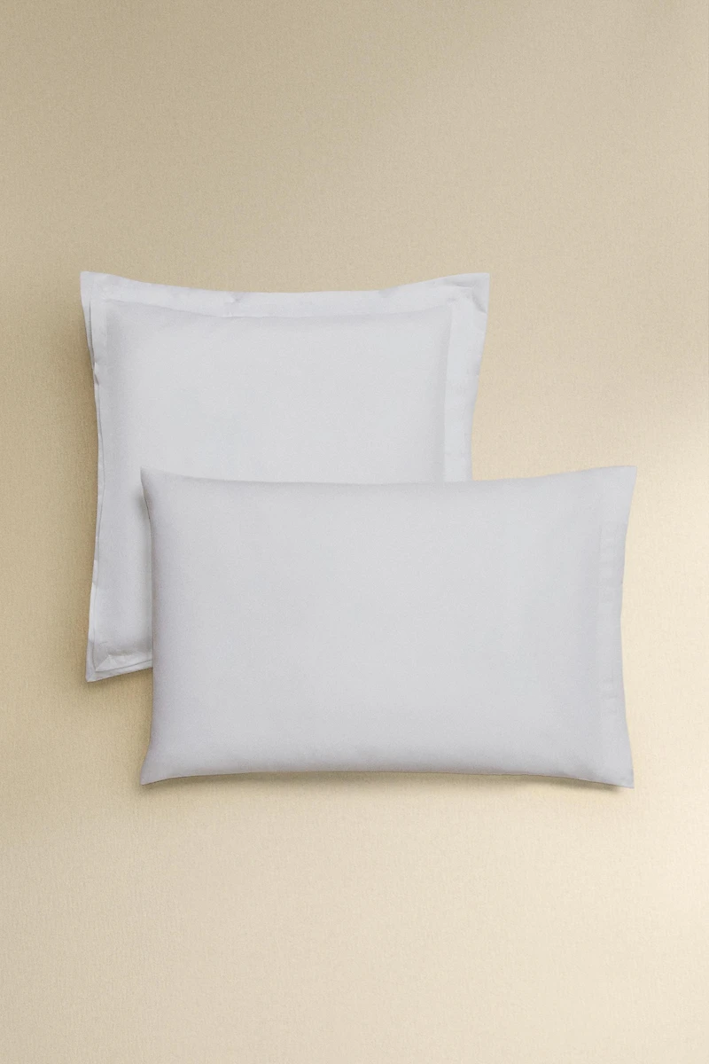 TAIE D’OREILLER COTON SATIN PLISSÉ (1000 FILS)