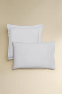 TAIE D’OREILLER COTON SATIN PLISSÉ (1000 FILS)