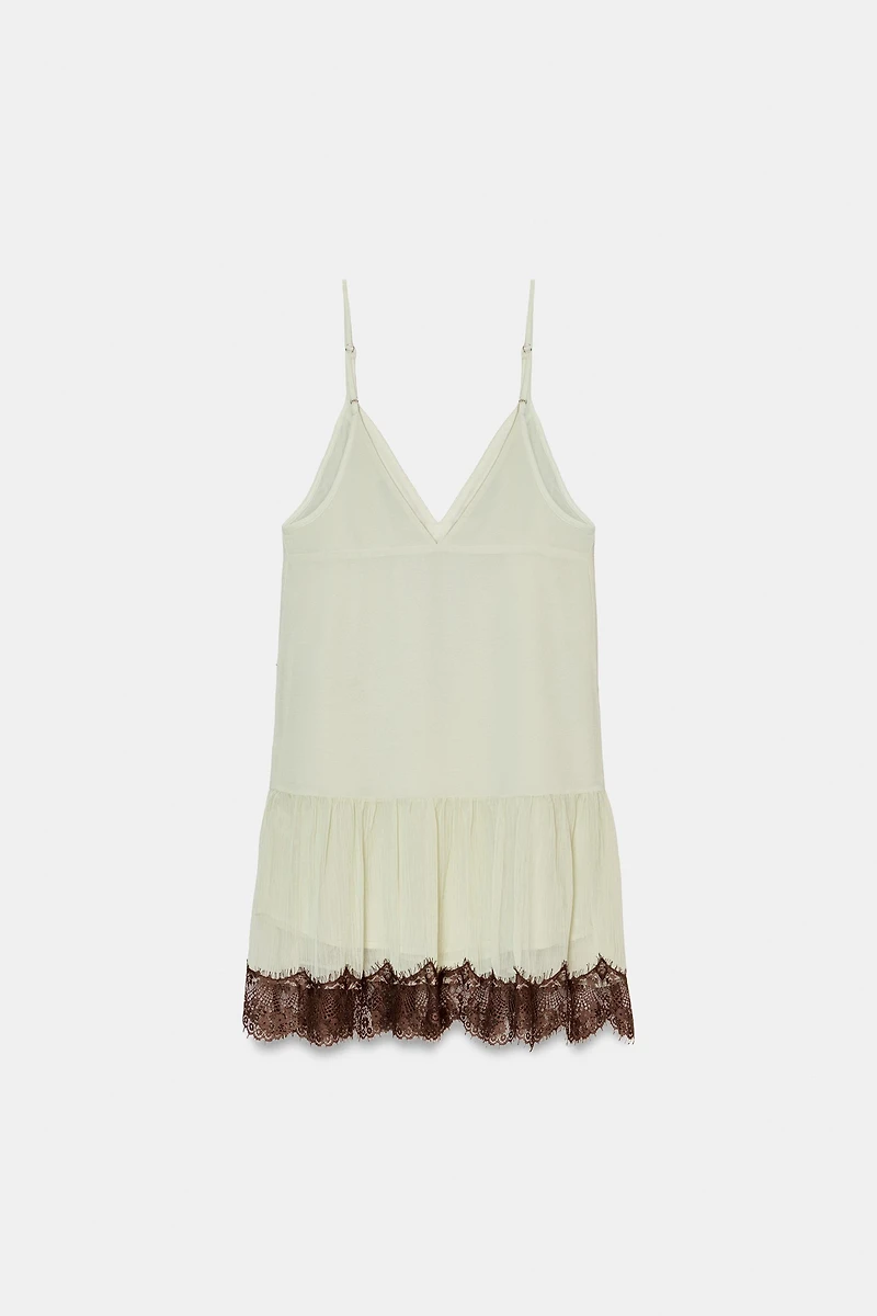 SHORT COMBINATION LACE DRESS