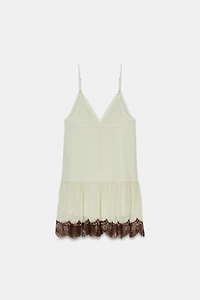 SHORT COMBINATION LACE DRESS