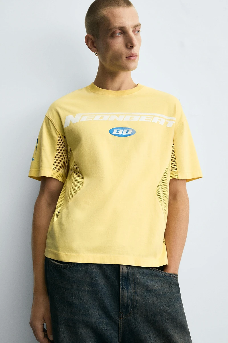 COMBINATION TEXT T-SHIRT