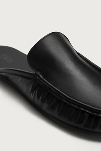 LEATHER SLINGBACK LOAFERS