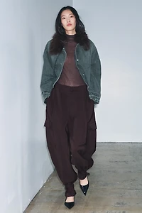 PLEATED CARGO PANTS ZW COLLECTION