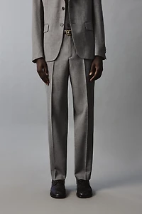 SLIM FIT STRUCTURED SUIT PANTS