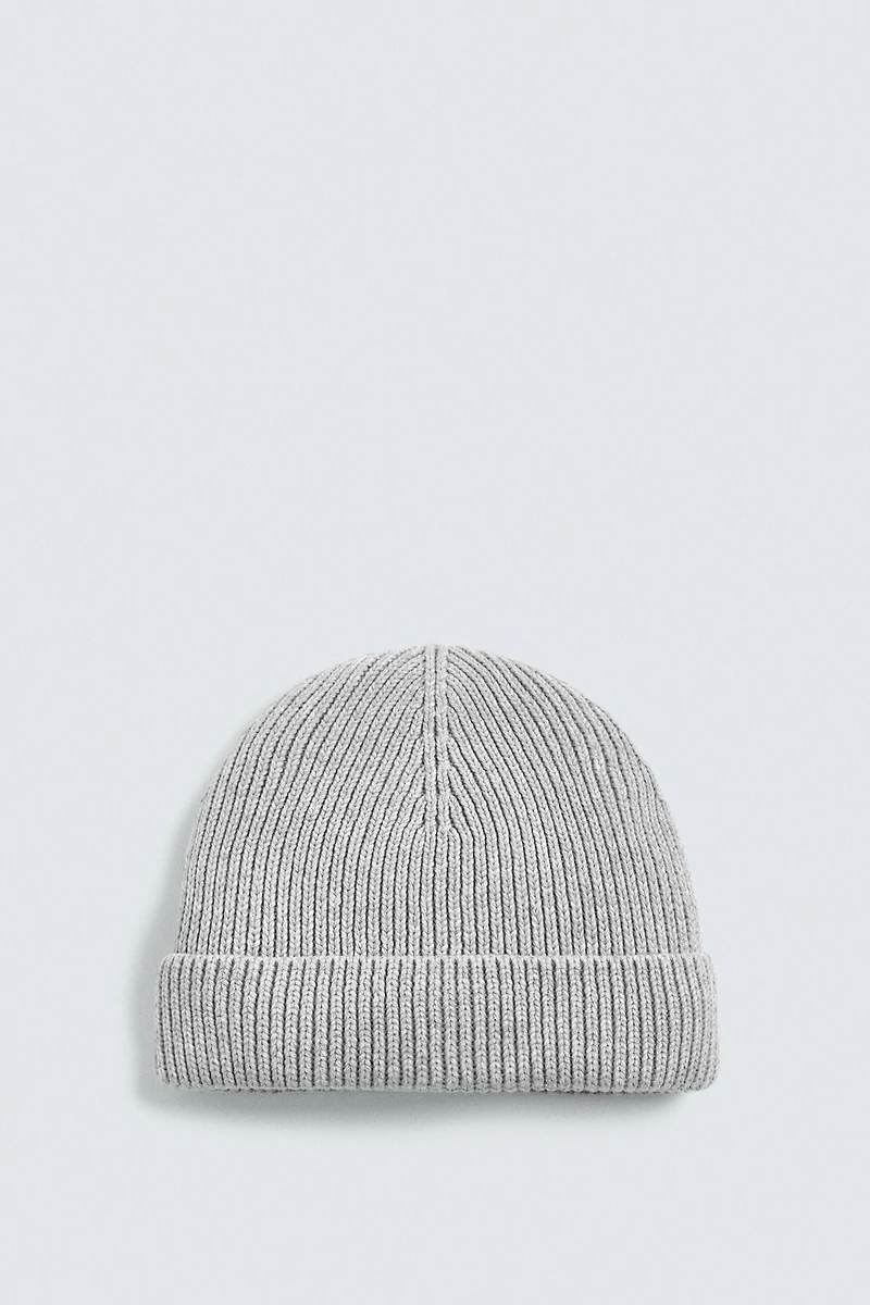 COTTON-CASHMERE KNIT HAT