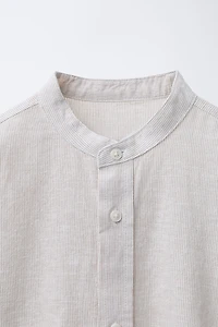 STRIPED SHIRT WITH COTTON AND LINEN