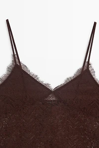 Strappy lace detail top
