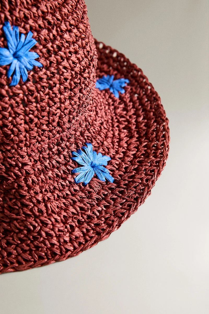KIDS' PAPER FLOWER BEACH HAT