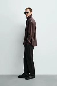LEATHER OVERSHIRT