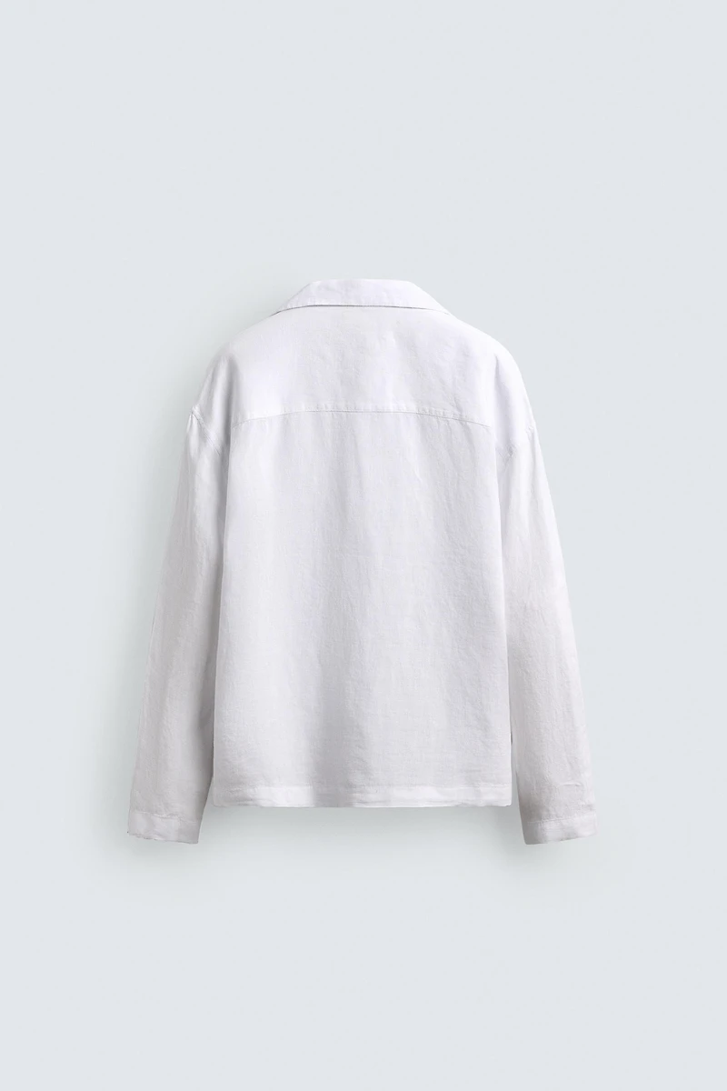 100% LINEN TIE SHIRT
