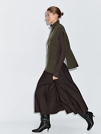 Sleeveless high neck sweater