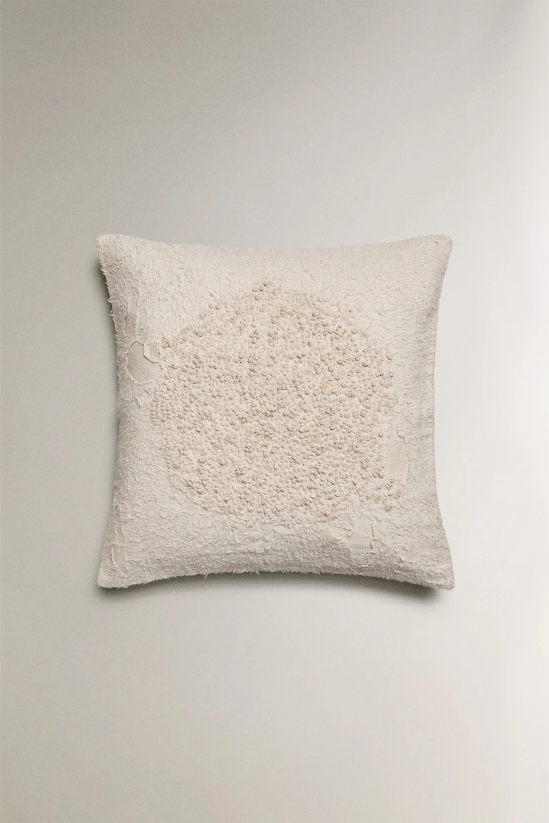 EMBROIDERED THROW PILLOW COVER