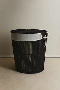 FABRIC-LINED LAUNDRY BASKET