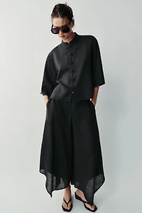 LINEN SHIRT WITH FROG FASTENING