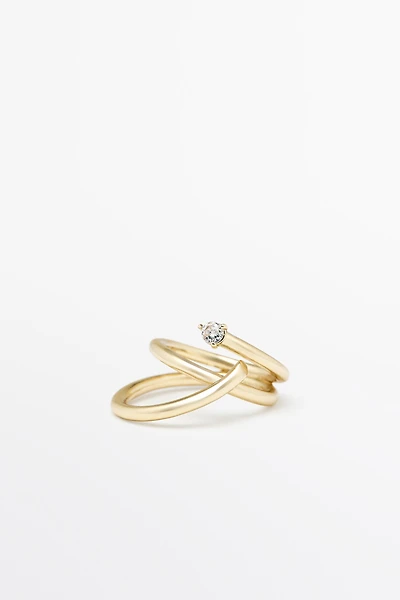 Bague large volumineuse brillante