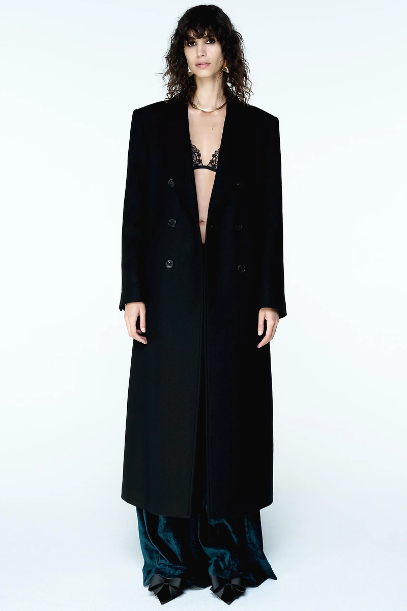 DOUBLE-BREASTED LONG COAT