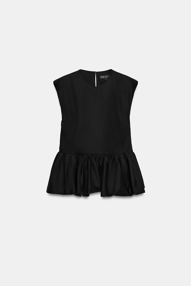 ZW COLLECTION SLEEVELESS PEPLUM TOP